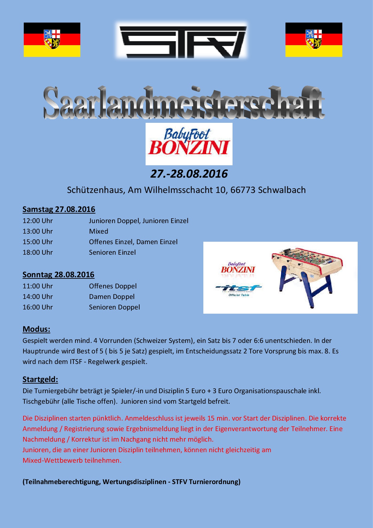 Saarlandmeisterschaft Bonzini 2016